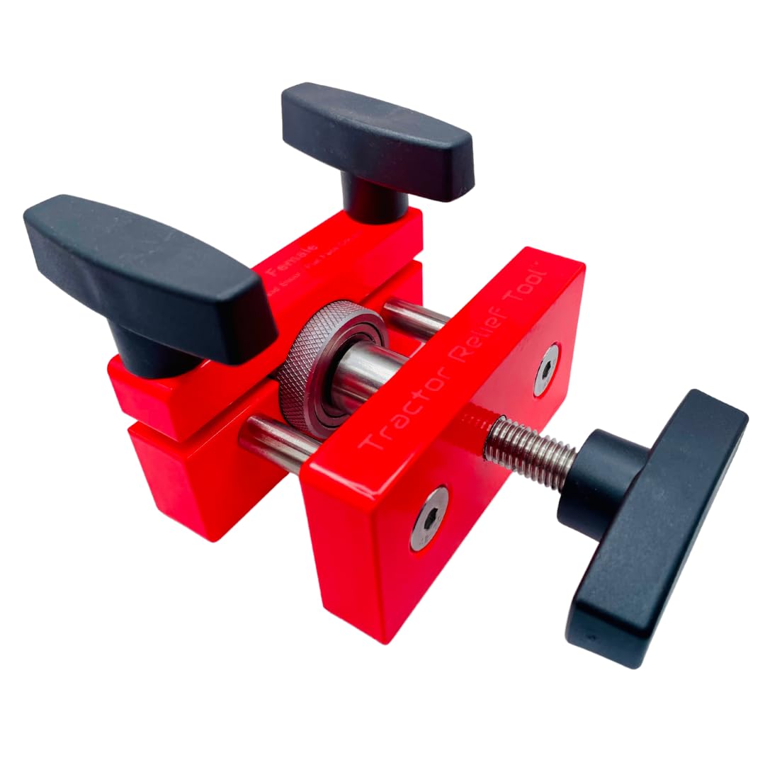 1/2" ISO 16028 Flat Face Skid Steer Female Hydraulic Quick Coupler Pressure Decompression Relief Release Tool by Tractor Relief Tool™