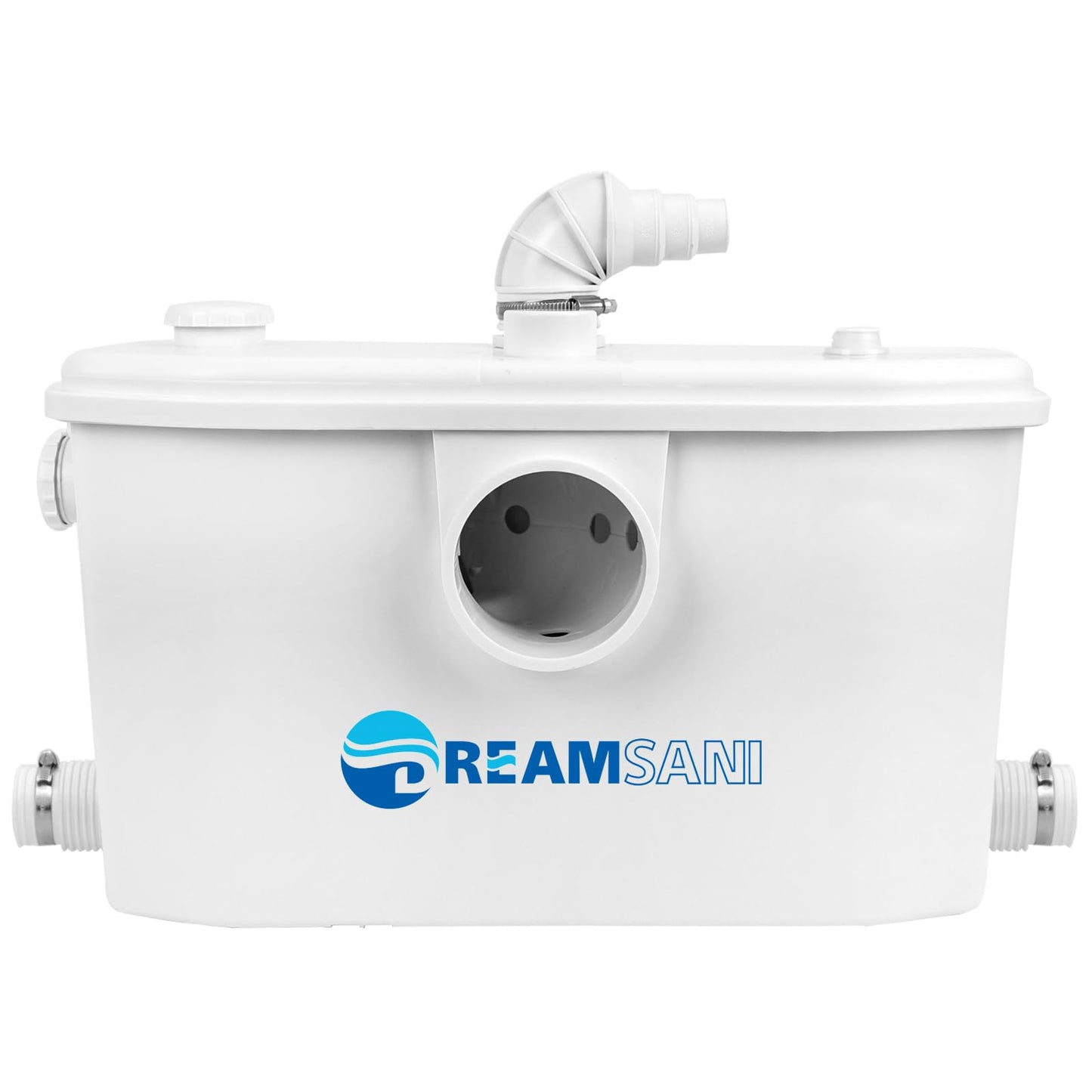 Dreamsani 750W Macerator Pump, Macecrating Toilet Pump for Basement with Water Connections for Macerating Toilet, Laundry, Cooking Sink, Clothes Washer，3 Inlets & 1 Outlet