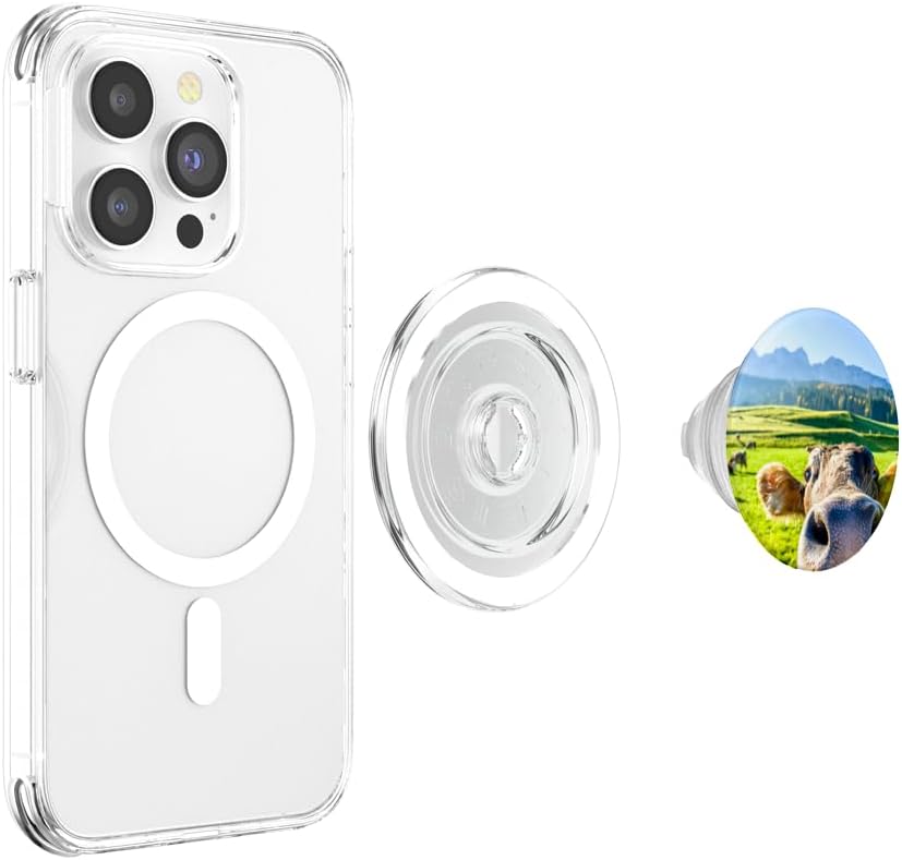 CJ Grips Cow Selfie Funny PopSockets PopGrip for MagSafe