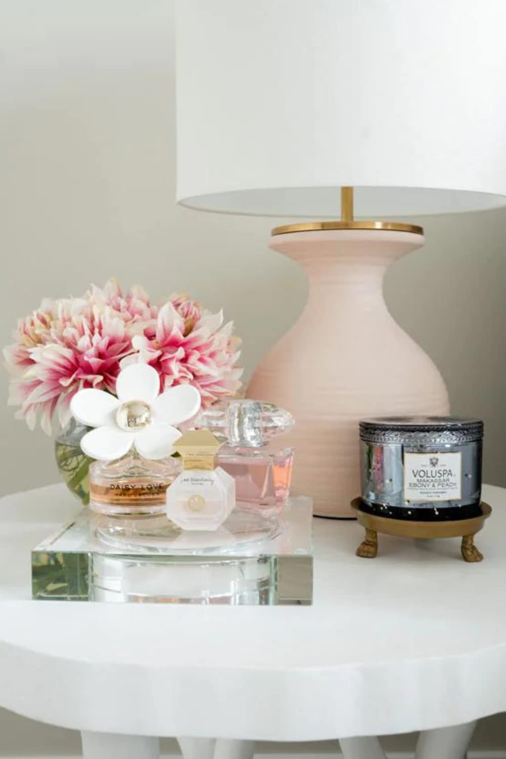Crystal Candle Dish — by Alice Lane Home Collection — Size Large — Smooth, Round Cutout is the Perfect Size for Your Favorite Candle or Diffuser — Clear K9 Crystal Design