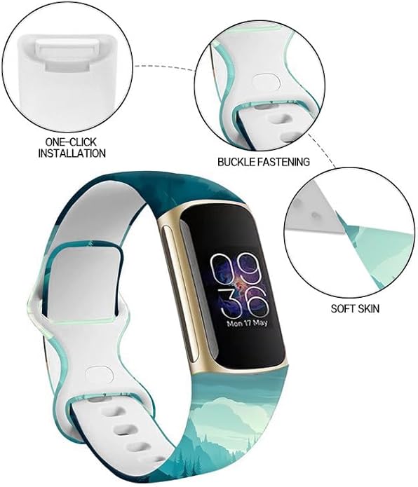 Sport Bands Compatible with Charge 6 /Charge 5 for Women Men,Soft Waterproof Replacement Straps Wristbands for Charge Advanced Fitness Tracker