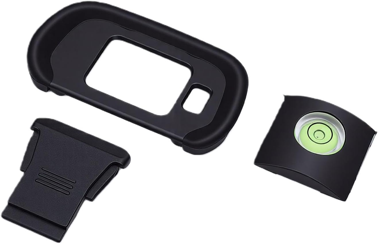 R7 Pomya Bubble Spirit Level & Silicone Eyecup Kit | Soft Viewfinder Cup Hot Shoe Cover for Camera