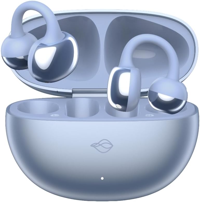 4.6G 31H 5.4 THINKAR SoraClips Open Ear Earbuds, Ultra Lightweight Clip On Headphones, Playtime AI ENC Wireless