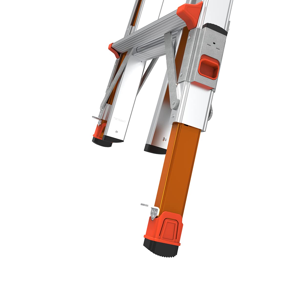 Revolution 2.0, Model 17 - ANSI Type IA - 300 lb Rated, Aluminum Articulated Extendable Ladder with TIP & Glide Wheels and Ratchet Levelers