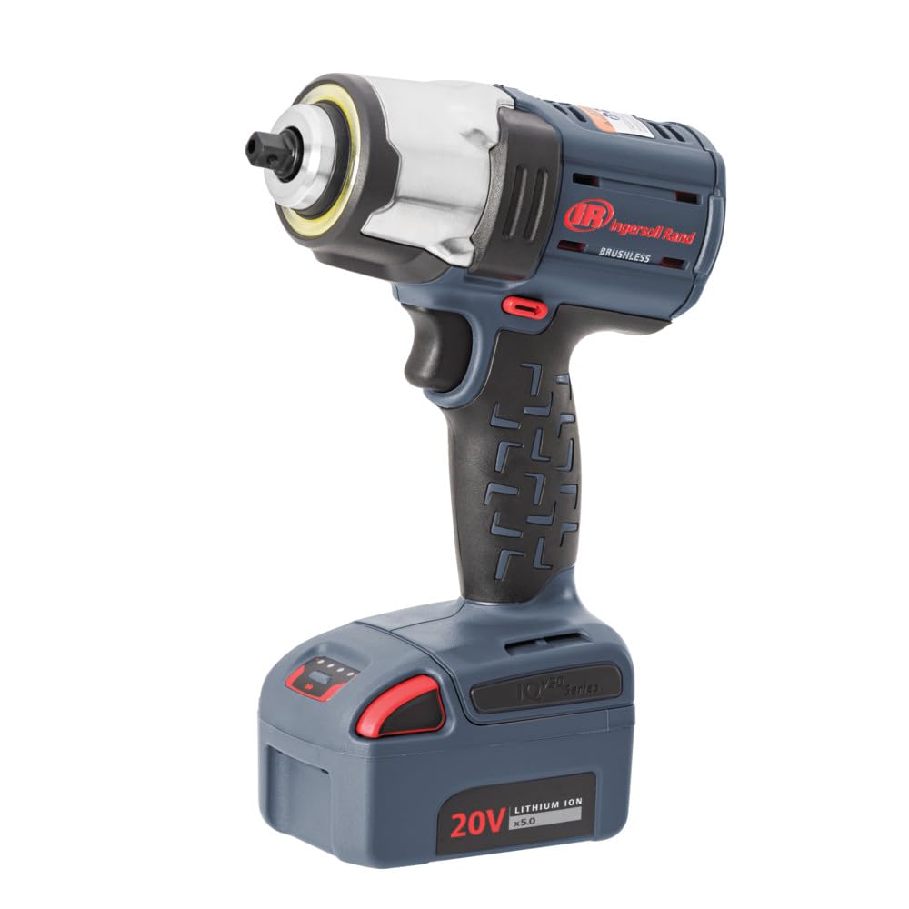 Ingersoll Rand W5133P-K22 3/8" 20V Cordless Impact Wrench 2 Battery Kit, 550 ft-lb Torque, Pin Retainer, Pistol