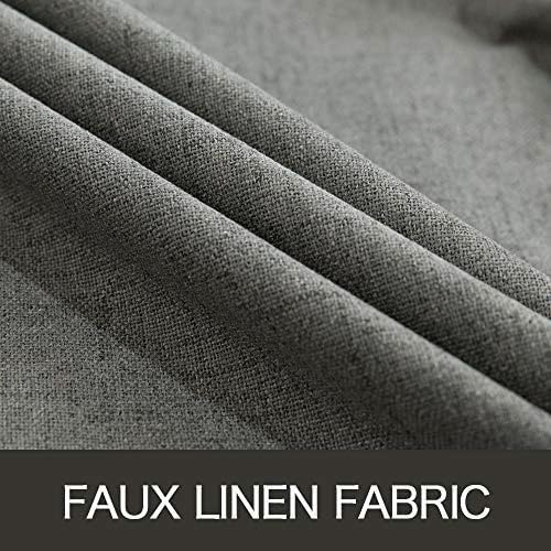 MIULEE Blackout Curtains - 100% Room Darkening Thermal Insulated Grommet Panels | Dark Grey, 42" x 90" (2 PCs)