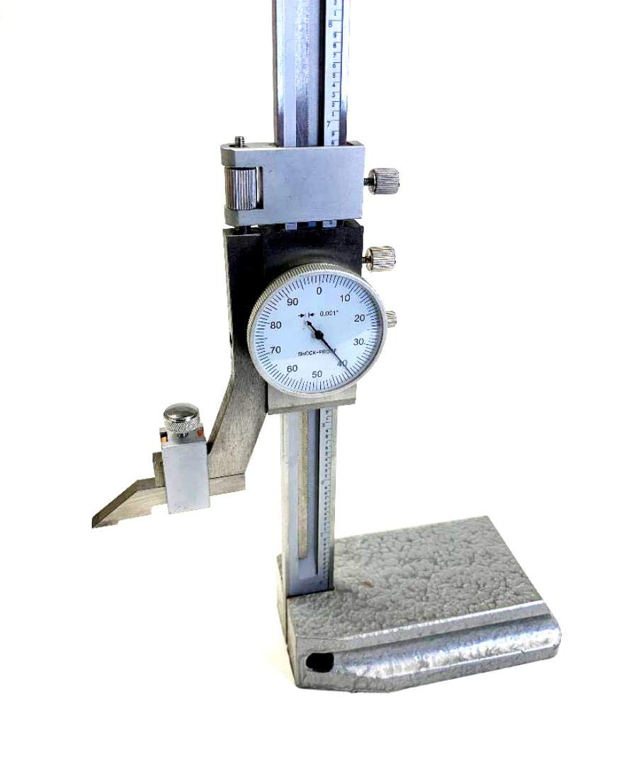 HHIP 4300-0028 Stainless Steel Dial Height Gage, 0 - 6" Size