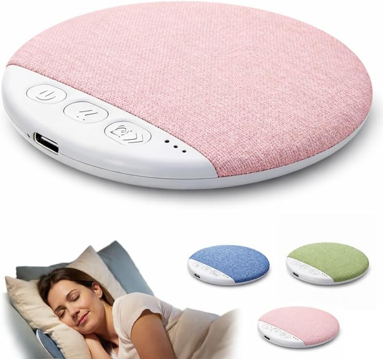 Generic 2026 Upgraded Ultra-Thin Bluetooth Pillow Speaker, Flat Under Pillow Speakers with White Noise Timer, Wireless