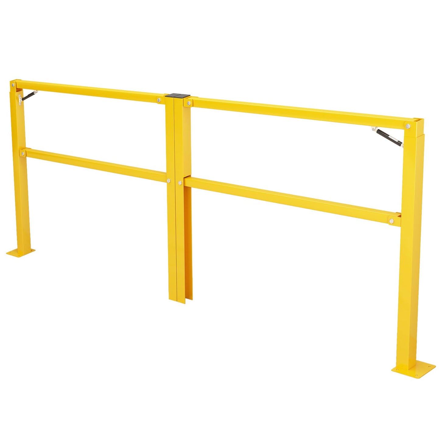 Hymula 10‘ Folding Dock Door Gate – Heavy-Duty Industrial Safety Barrier for Dock Doorways &Loading Docks & Warehouses with Gas Strut & High Visibility Yellow Finish