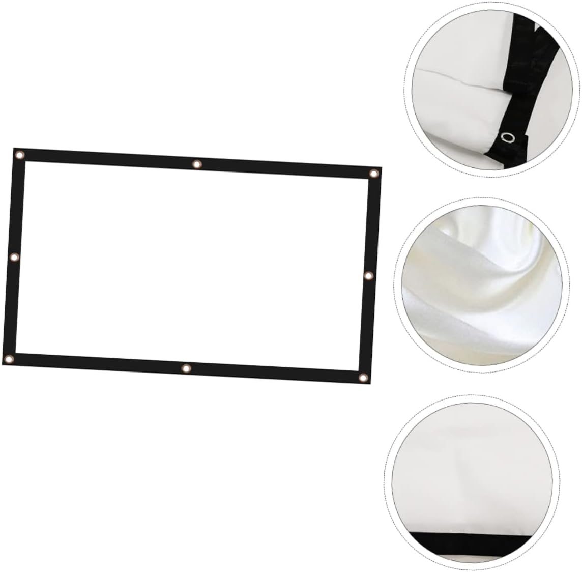 LALAFINA Foldable Polyester Projector Screen - Portable for Indoor & Outdoor Use