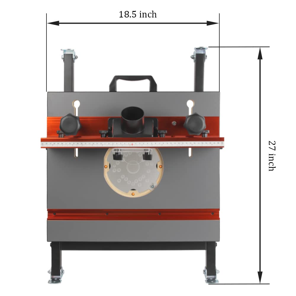 O'SKOOL Quick Convertible and Foldable Benchtop Trim Router Table with Insert Plate Kit, RTS10