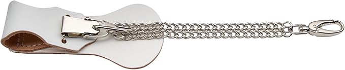 USMC Officer's Sword Frog Bundle Leather Saber Holder with Chrome Metal Chain for Ceremonial Sword