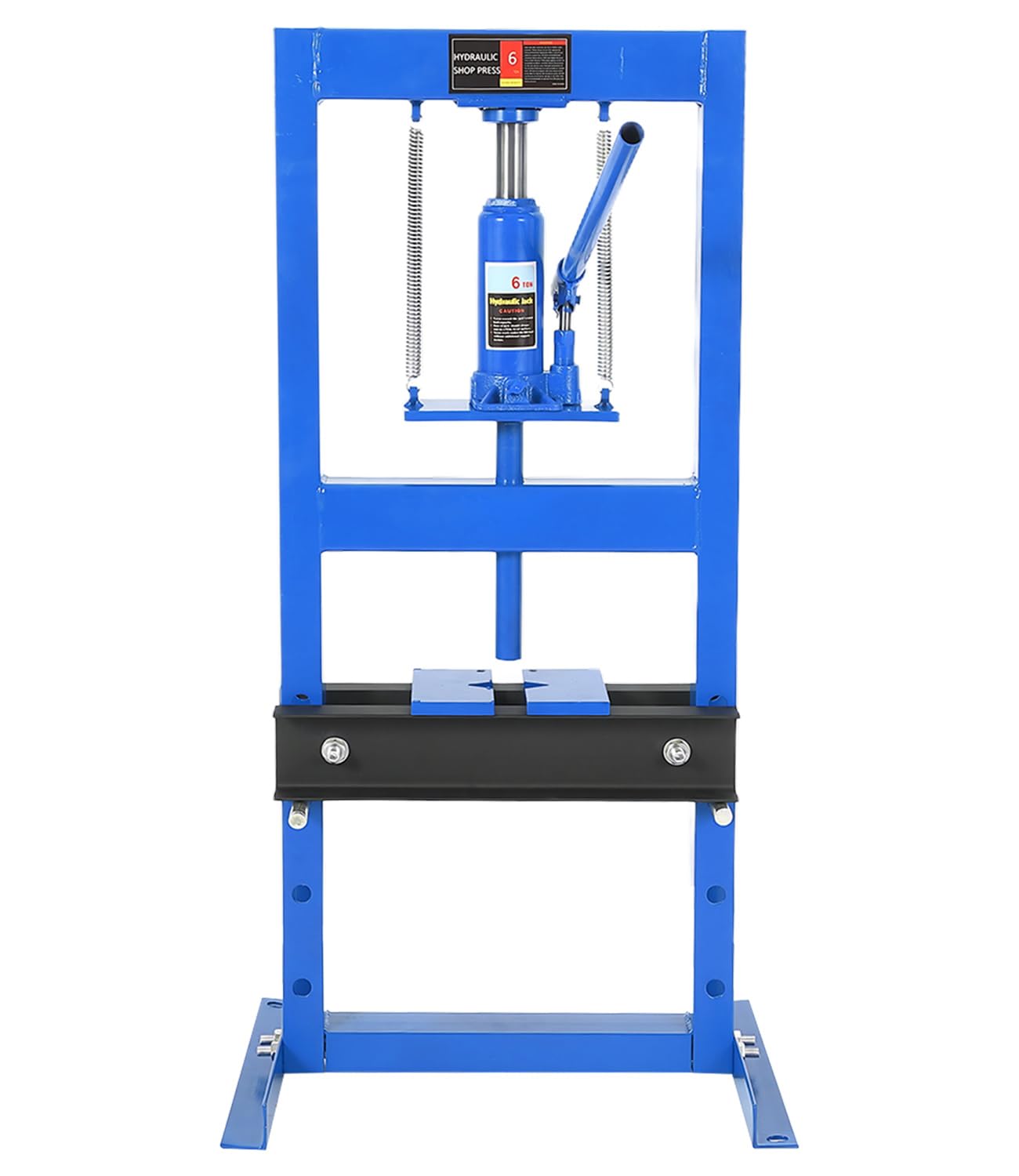 GarveeTech 6 Ton Hydraulic Press, Heavy-Duty Adjustable h-Frame Garage Floor Shop Press with Stamping Plates to Straighten Bend or Press Parts, for Straightening/Automotive Repair/Garage Use