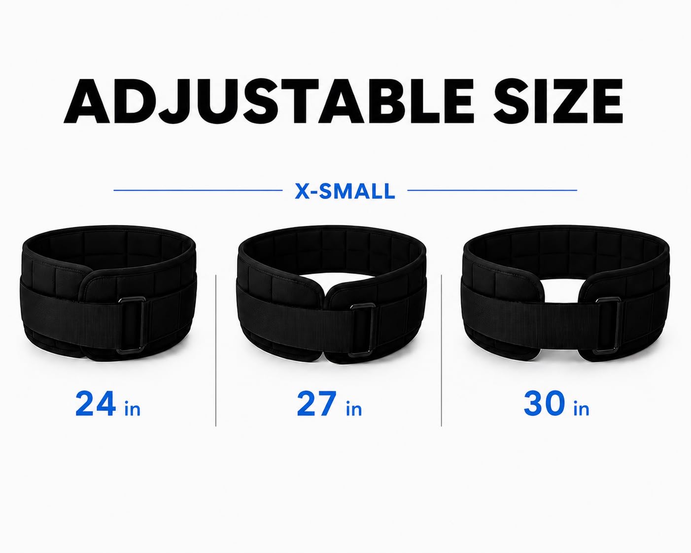 W8FIT Adjustable Weighted Belt for Men & Women – Rucking Belt for Walking, Hiking & Strength Training (6 LB X-Small)