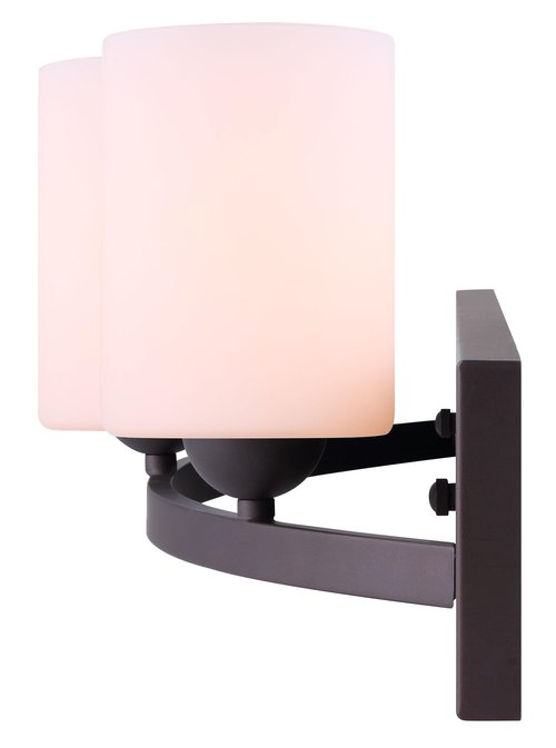 Canarm LTD IVL370A03ORB-O Hampton 3 Light Vanity, Oil Rubbed Bronze with Flat Opal Glass, Oil-Rubbed Bronze