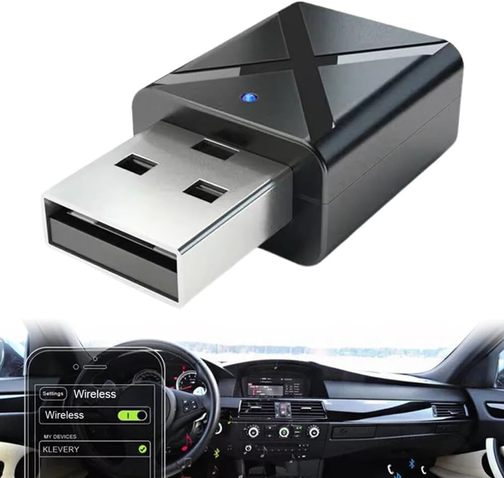 generic 2-in-1 Bluetooth Adapter, Support TV Speaker Earphone Mini Car Music Computer, Wireless Audio Music Stereo
