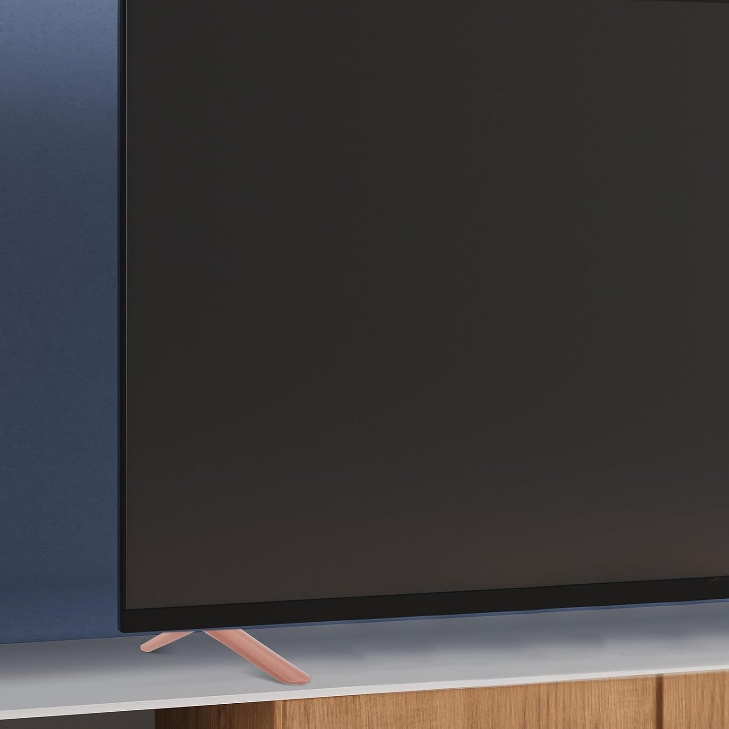 BESPORTBLE 1 40-inch Universal Tv Stand Base with Rose Gold Legs and Screws, Pair Tv Desk Mount Feet for Screens