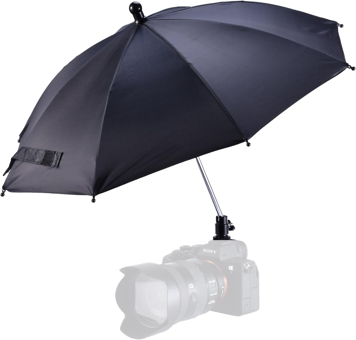 CamRebel DSLR Mirrorless Camera Hot Shoe Umbrella Rain Cover Protector Sunshade (Black)