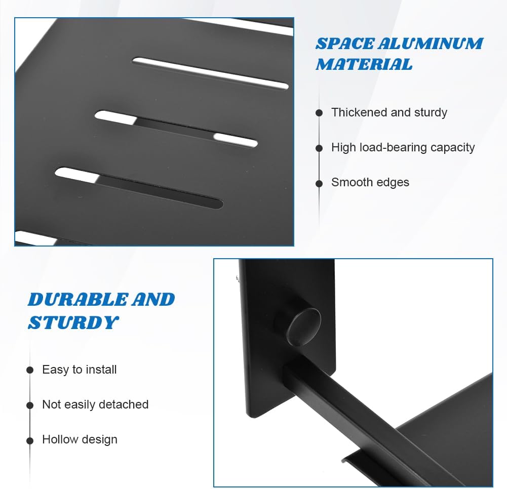 Tookie 2 Accessories(10.24 8.27in) Layers Projector Shelf, Wall Mount Double Floating Shelf Under TV Entertainment