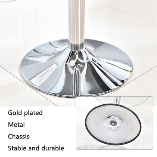 HYYTEIBL 27.3" Round Glass Dining Table, Modern Circular, Sturdy Base and Perfect for 2-4 Seat, Bistro Style for Dining Room, Living Room, Balcony, Cafe