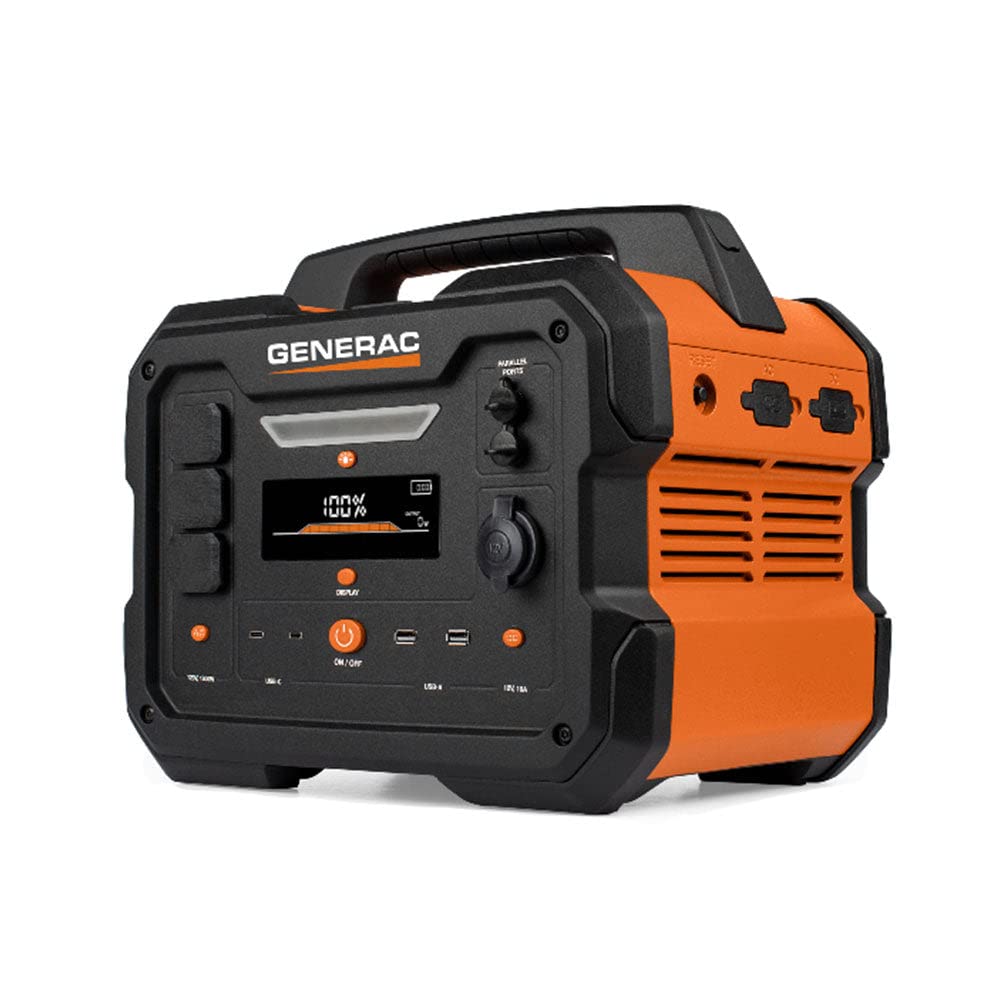 Generac GB1000 1086Wh Portable Power Station with Generac 8031 Charge Enhancer 200W Charger