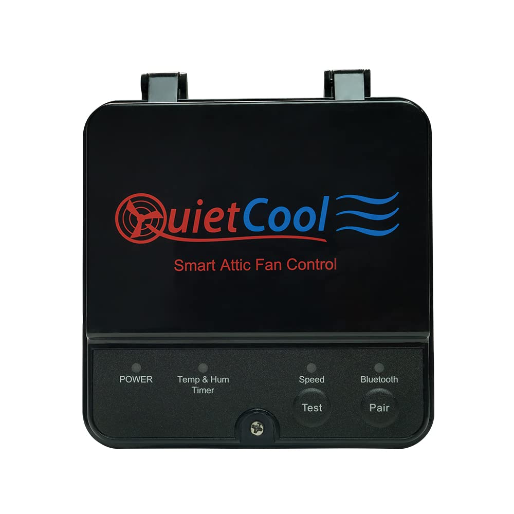 Quietcool AFG SMT PRO-2.0 Smart Attic Fan for Gable Vents - 1945 CFM - Smart App Control - Thermostat & Humidistat - 20ft Power Cord - Plug-and-play - Two Speed