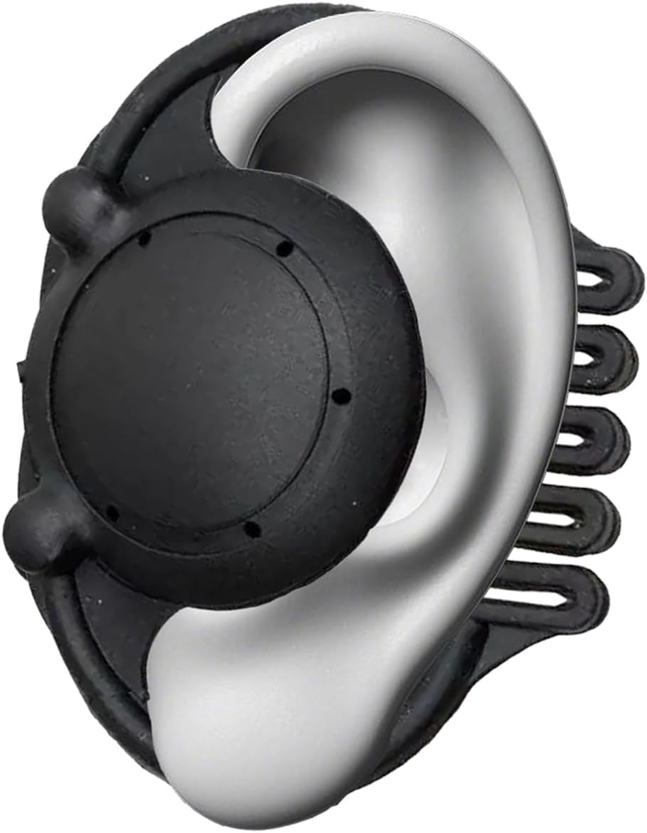 Generic 3.5mm MP3 Single Earphone Mono with D-Shaped Wave-Adjustable Design Plug, for Tour Guide System Receiver Radio