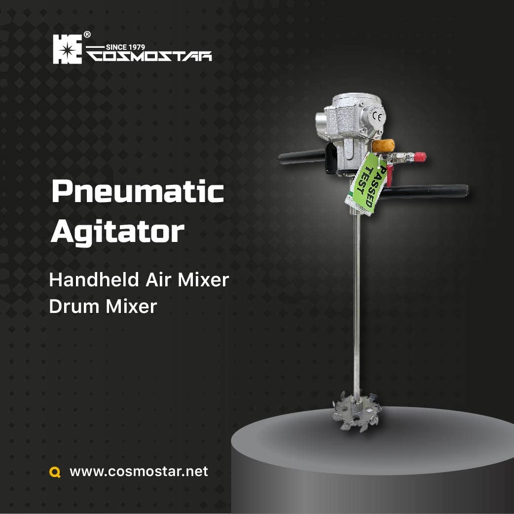 COSMOSTAR M0705 Handheld Air Mixer Drum Mixer | Pneumatic Bracket Mixer, Paint Stirring Machine Bracket Air Agitator Paint Mix Tool, Paint Agitator, Paint Mixing Machine