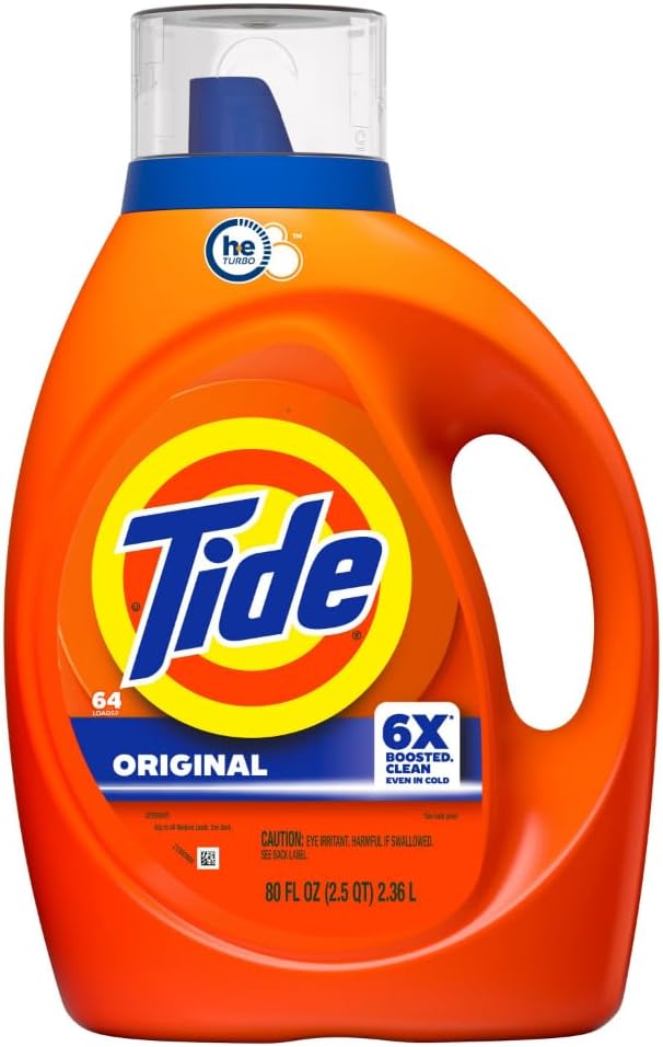 Tide Liquid Laundry Detergent - Original Scent, 64 Loads, 80 FL OZ | Powerful Stain Removal