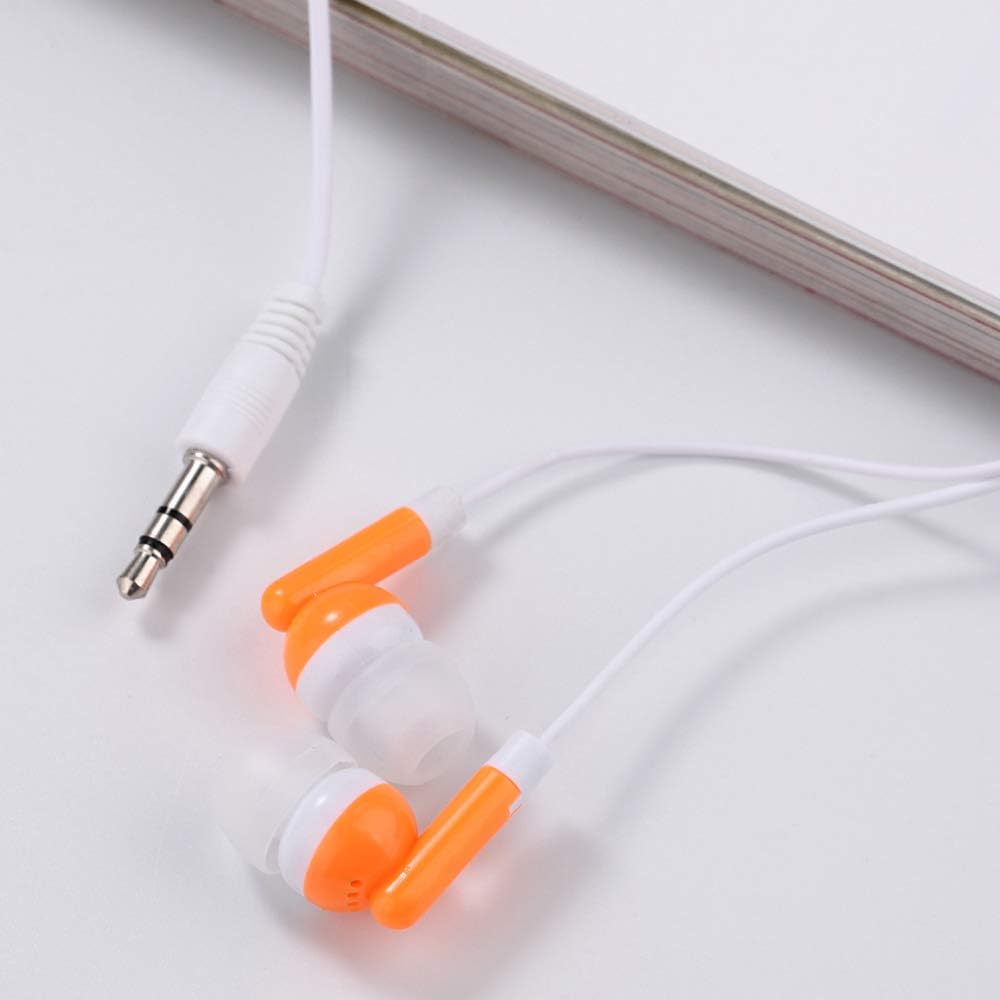 50 Pack (50Mixed) CN-Outlet Kids Bulk Earbud Headphones Multi Colored, Individually Bagged, Wholesale Disposable