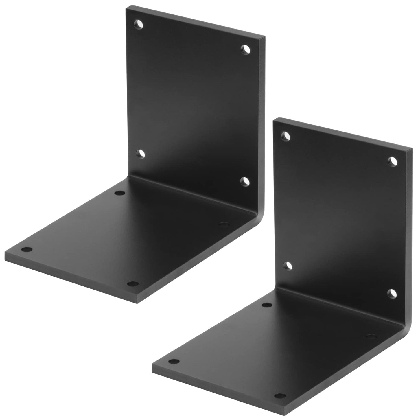 eoere 2 PCS 8"x 8" x 6" Heavy Duty Steel L Angle Bracket, Thickness 7/32", Max Load 660 lbs