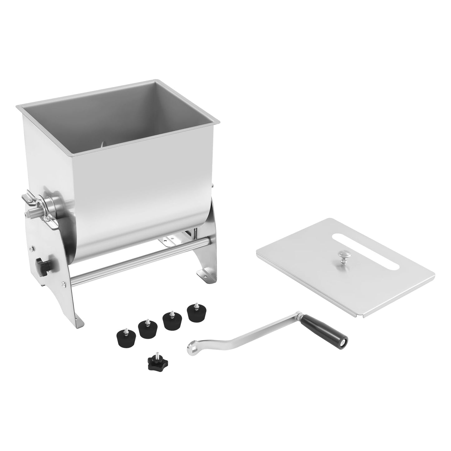 Manual Meat Mixer,22 Pound Capacity Tilt Tank Commercial Meat Mixer,Stainless Steel Sausage Mixer Machine Meat Processing Equipment