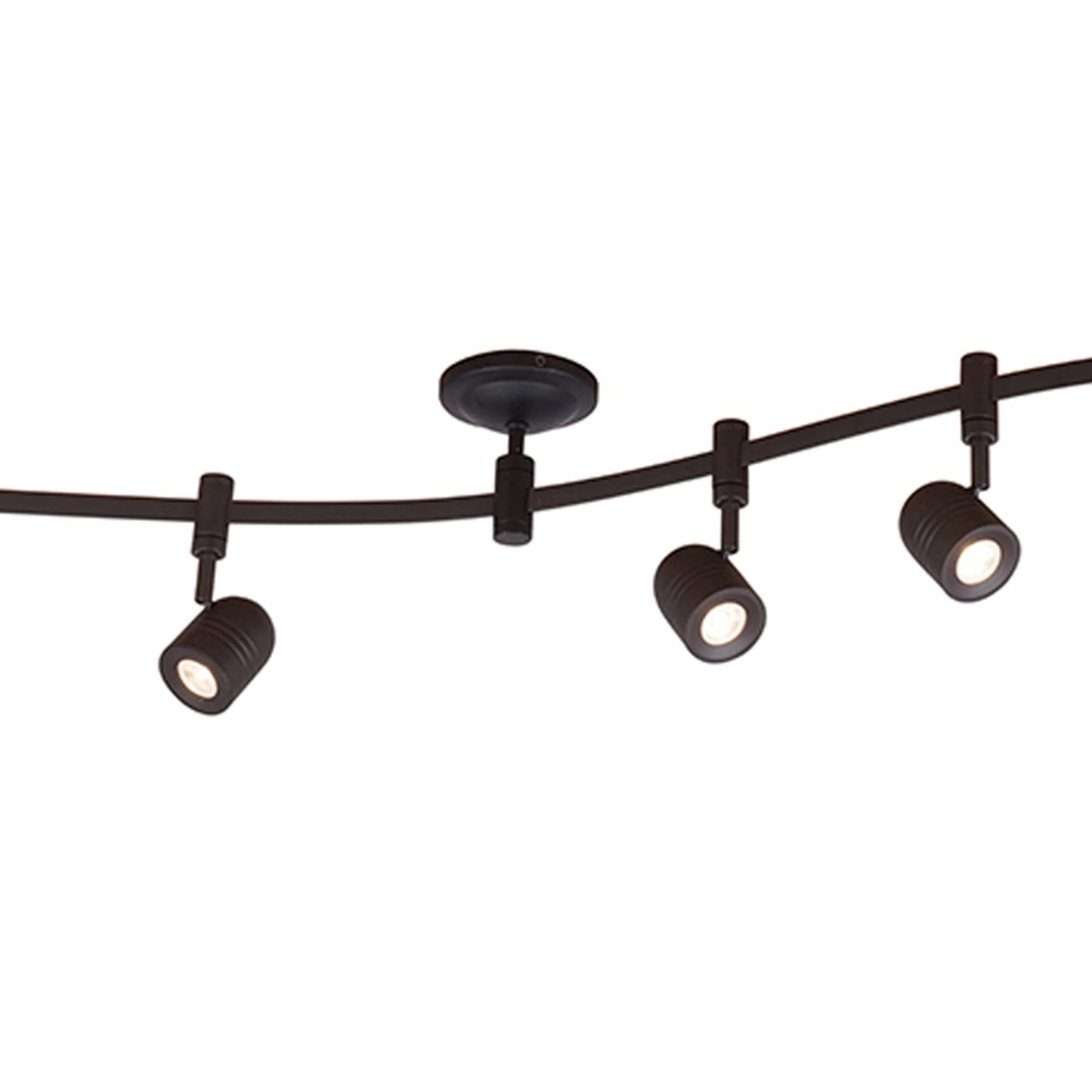 Catalina Lighting 96" 6-Light Integrated LED Flex Track Spotlight Ceiling Light, Oil Rubbed Bronze, for Kitchen, Living Room, Home Lighting