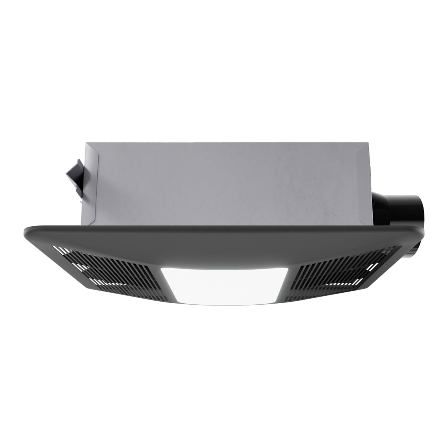 ANZZI Exhaust Fan 100 CFM 1.5 Sones Bathroom Exhaust Fan with Light & Humidity Sensor, Ceiling Mount (Black)