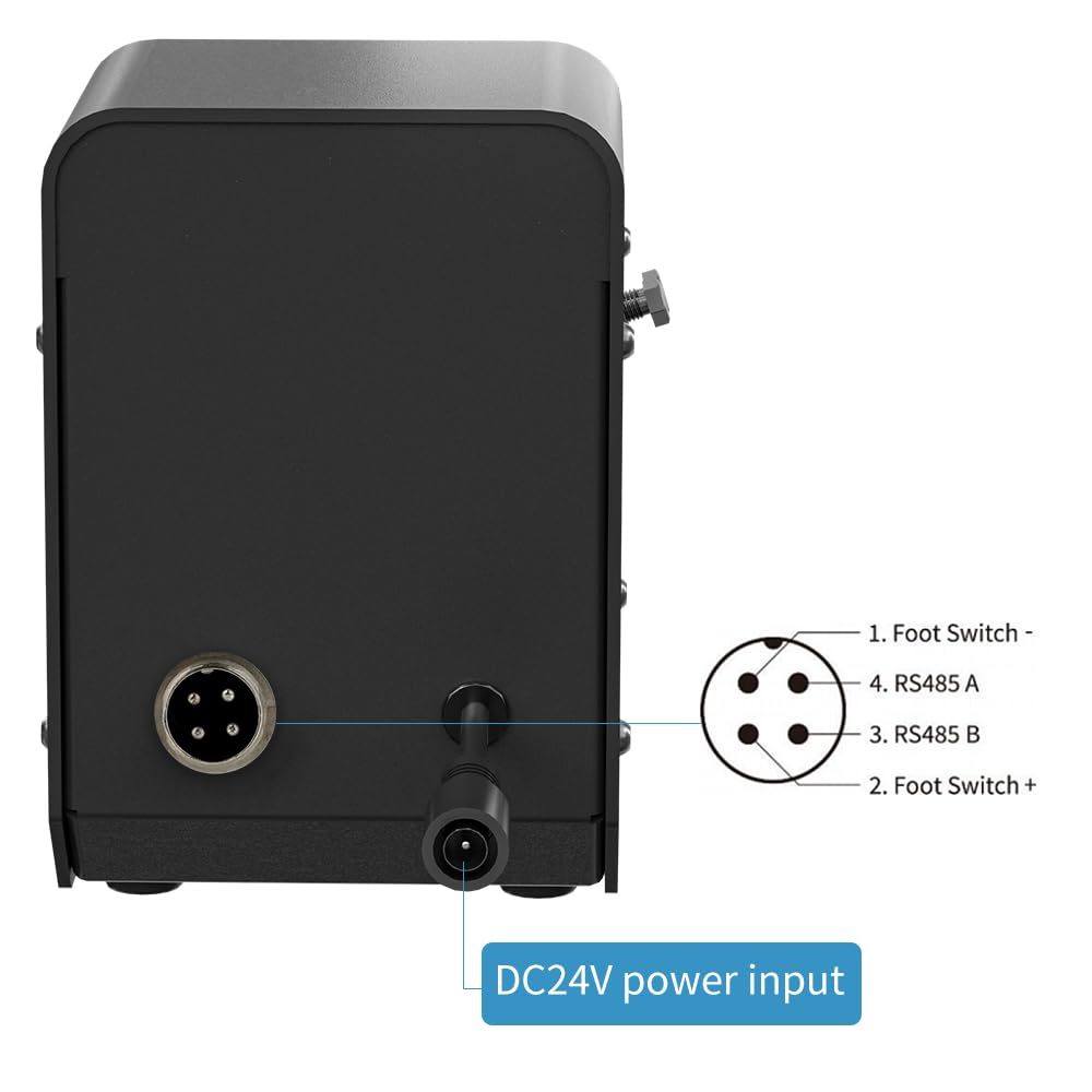 Kamoer M0-KMC Dual Channel 0-10.3ml/min (One Channel) Low Flow Adjustable High Precision 24V Closed Loop Stepper Motor Peristaltic Pump Liquid Dosing Pump for Laboratory with RS485 Control