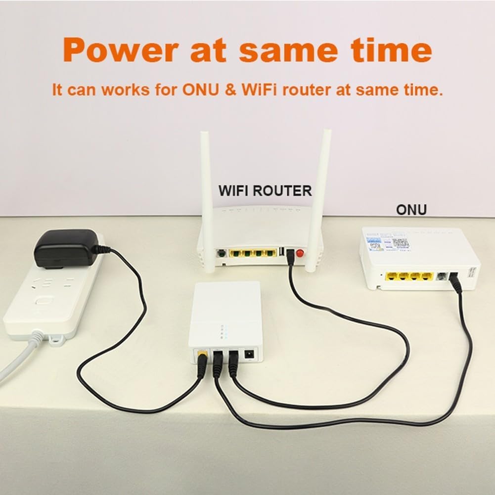 Generic 12V 9V 7800MAh 6 Uninterruptible Power Supply for Router Modem Output Battery Hours Runtime UPS Backup Power