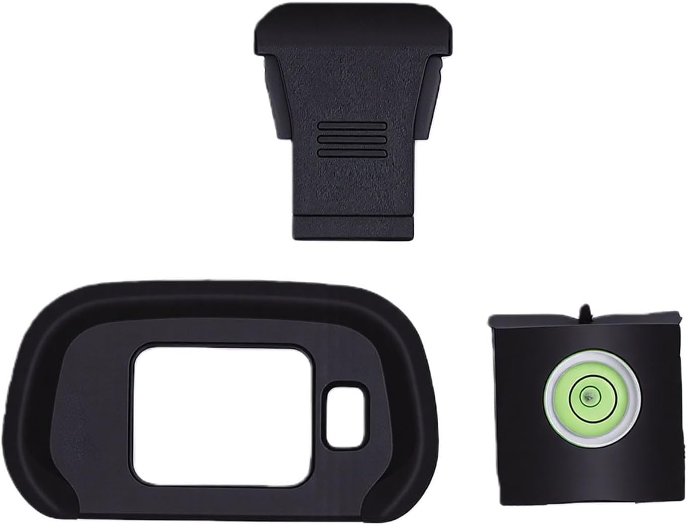 R7 Bewinner Viewfinder Eyecup & Hot Shoe Cover | Soft Silicone Kit with Bubble Level for Camera