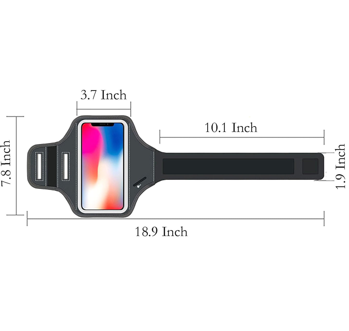 Waterproof Cell Phone Armband, 6.8 Inch x 3.2 Inch Enlarge Phone Bag Phone for Running, Footing, Sports and Mountaineering (Blue)