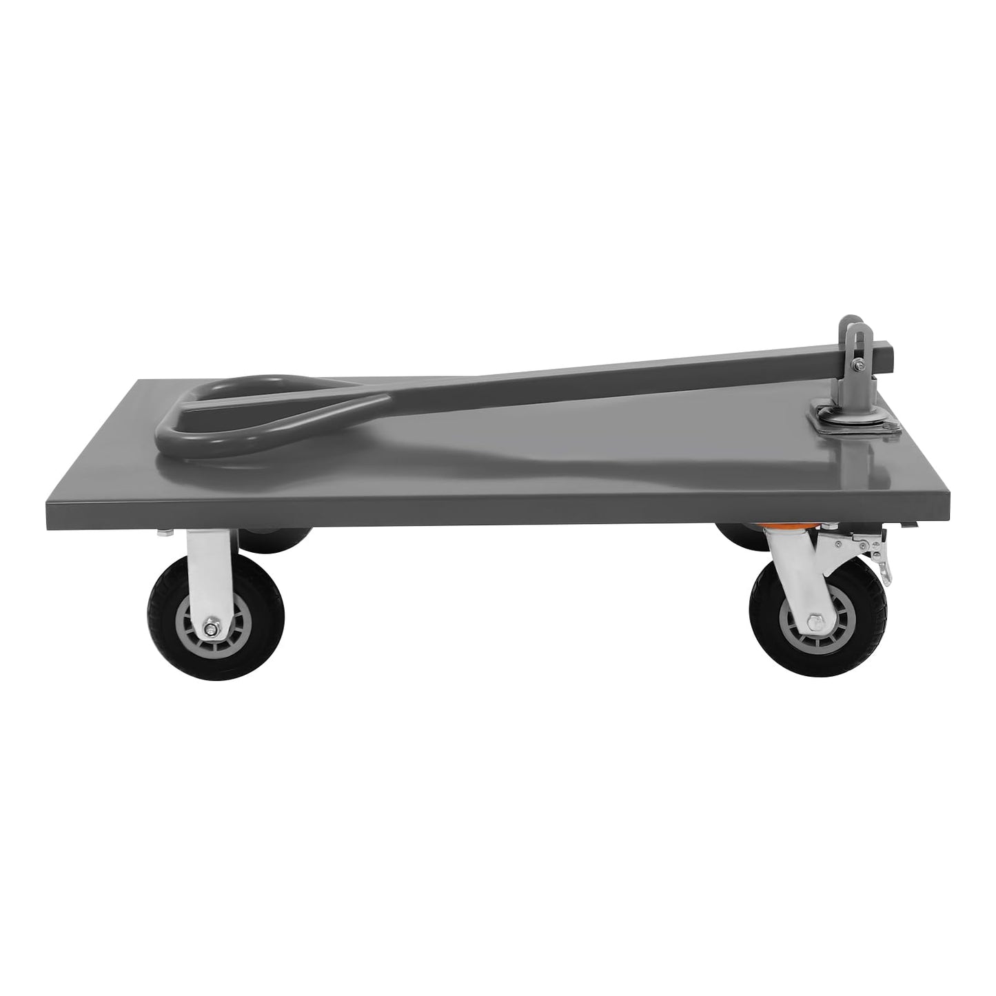 36 x 24 inch Heavy Duty Platform Truck, Industrial Flat Dolly Cart with 2000lb Capacity, Metal Platform Cart, Moving Flatbed Cart with Wheels and 360 ° Rotatable Handle