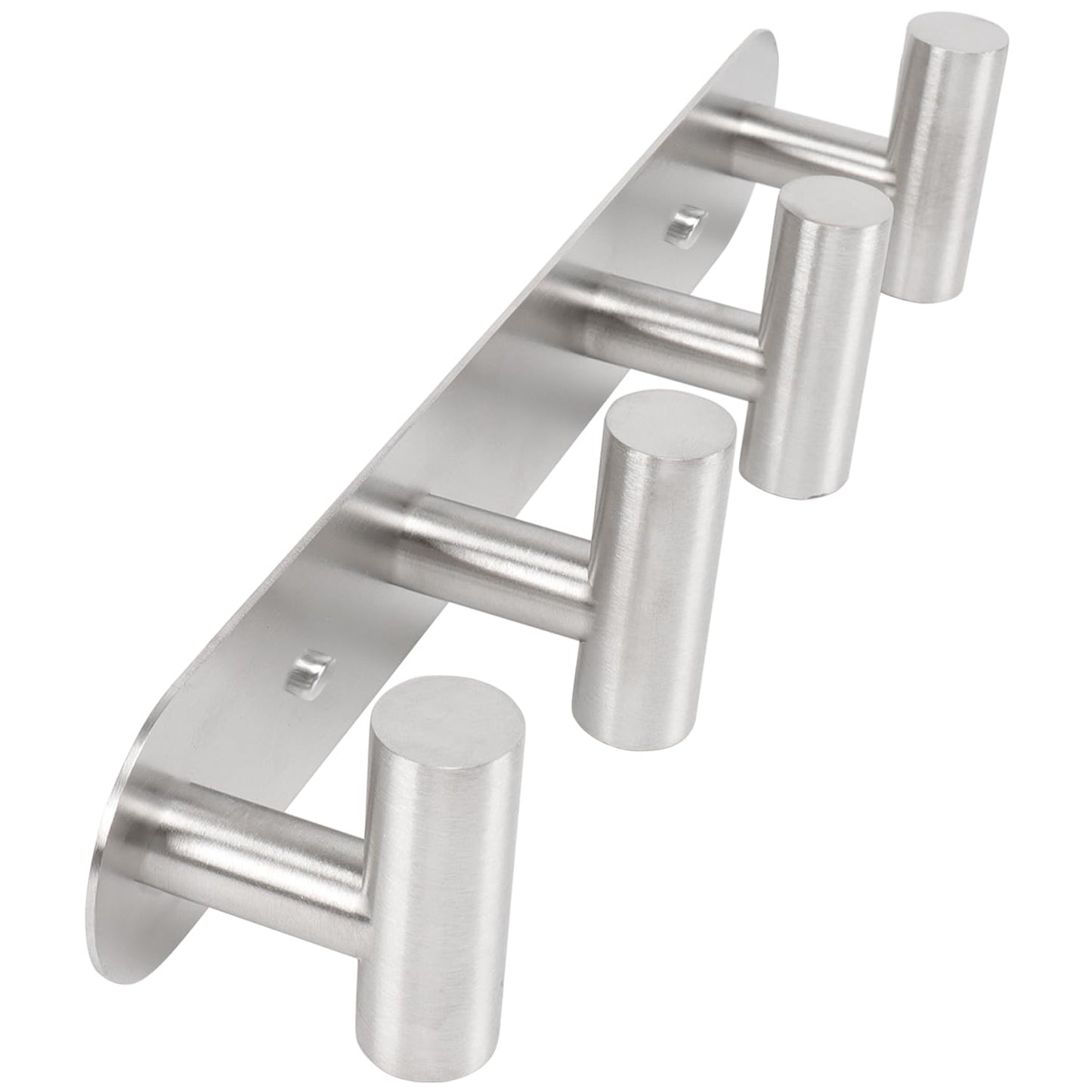 Vanloory Coat Hook Rack, Wall Mounted Rack with 4 Hooks, Heavy Duty Towel Rack Wall Hooks for Hanging Jacket, Stainless Steel Coat Hanger for Bathroom Entryway Mudroom (Brushed Nickel)