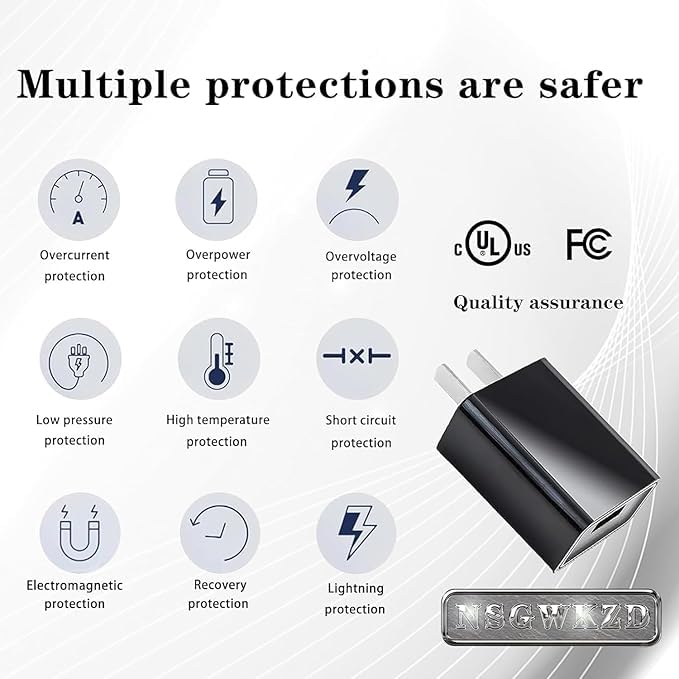 10 5V FT Micro USB Power Cord Replacement for Roku Streaming Stick/Express Plus/Premier Remote, Charger Adapter