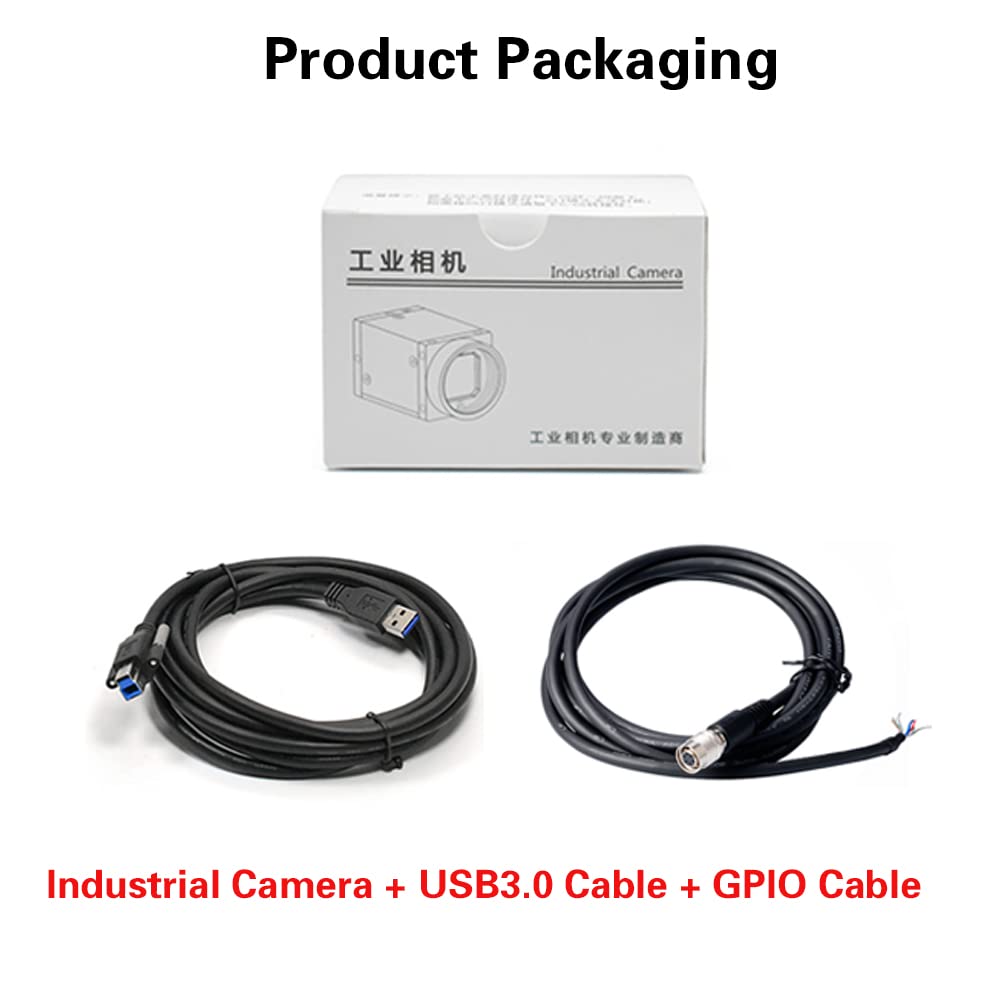 High Speed USB3.0 Monochrome 5.0MP 2/3" Industrial Camera Machine Vision Global Shutter C-Mouth Area Scan Camera 2448x2048 40FPS