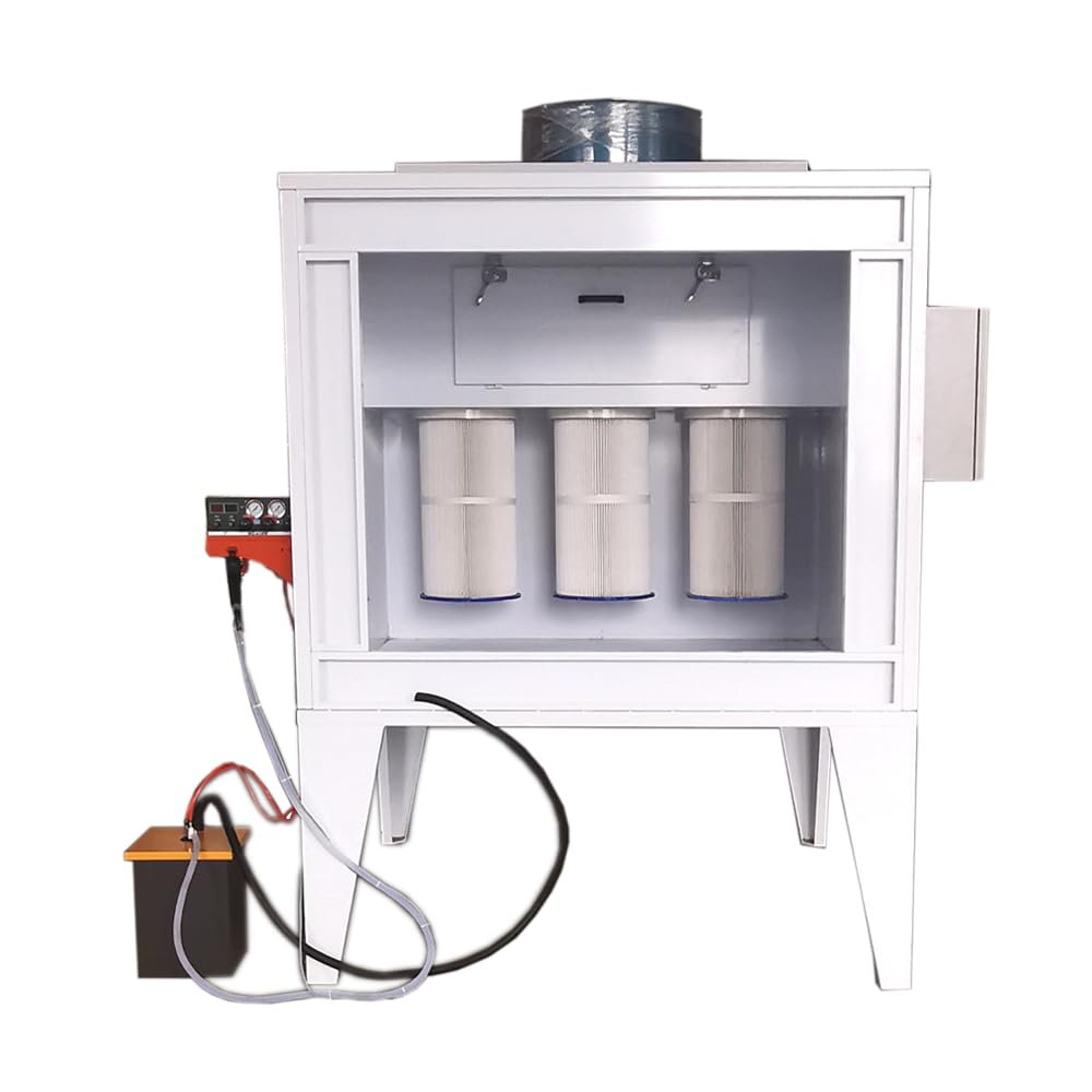 Powder Coating System with Spray Gun, 40W 17L Wall Mount, Electrostatic Powder Coating Machine, WX-918W