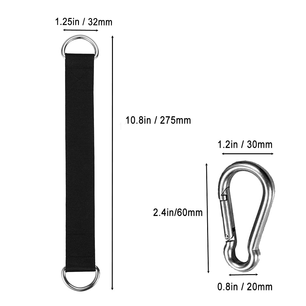 2 PCS Tree Swing Straps Tree Swing Hanging Kit, Fitness Pull Up Hanging Straps Suitable for Tree Swing Seat,Hammock,Plank,Hammock,Cable Machine Attachment for Gym