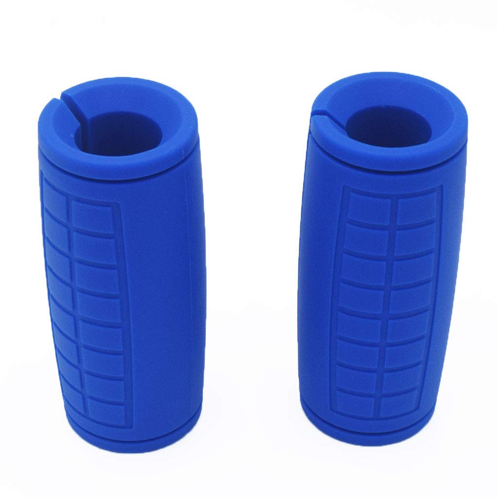 qibylift Pull Up Thick Bar Adapter, Weight Grips Bar Fit for Standard Barbell - Dumbell Handles, Silicone Rubber Barbell Grips for Weight Lifting Cable Attachments & Fitness Training (Blue)