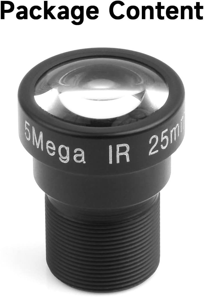 waveshare M12 5MP, 25mm M12 Long Focal Length Lens, Focal Length, Large Aperture, Compatible with Raspberry Pi Camera