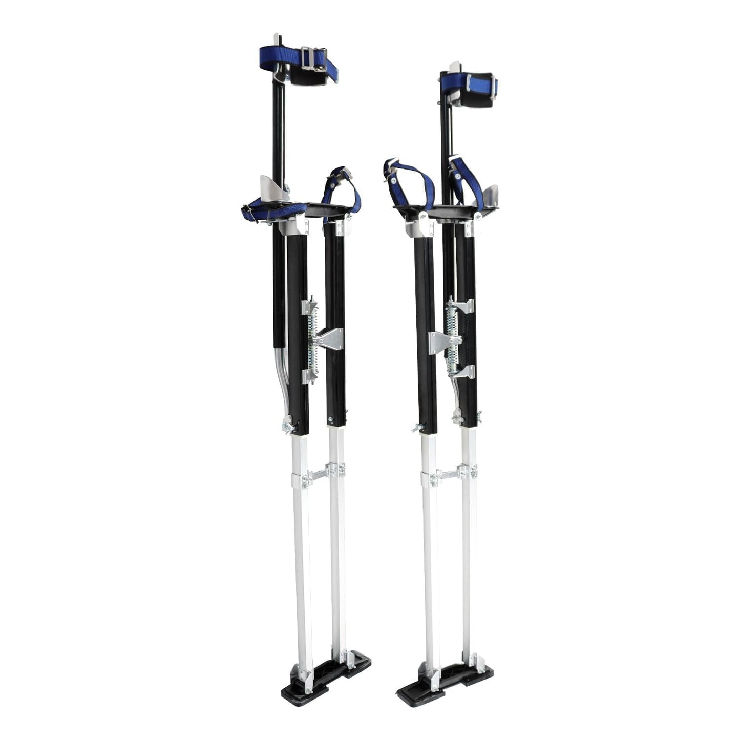 Jecoupoon 48-64 Inch Aluminum Alloy Drywall Stilts with Sliver/Black for Working at High Places (Black,48-64 Inch)