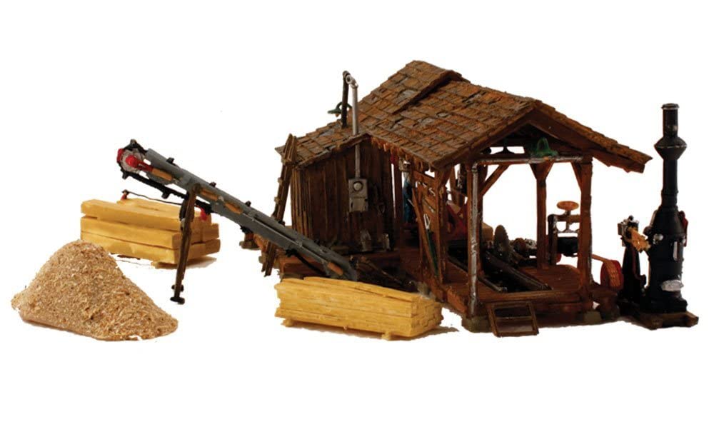 Woodland Scenics Landmark Structures Built & Ready Buzz's Sawmill, HO Scale