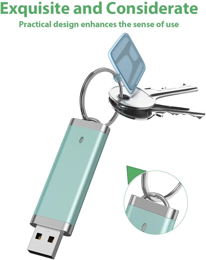 Aiibe 2GB 2G 5 Pack 2.0 2GB (5 USB Flash Drive USB Memory Stick Thumb Drives Mixed Colors: Blue Green Yellow Pink