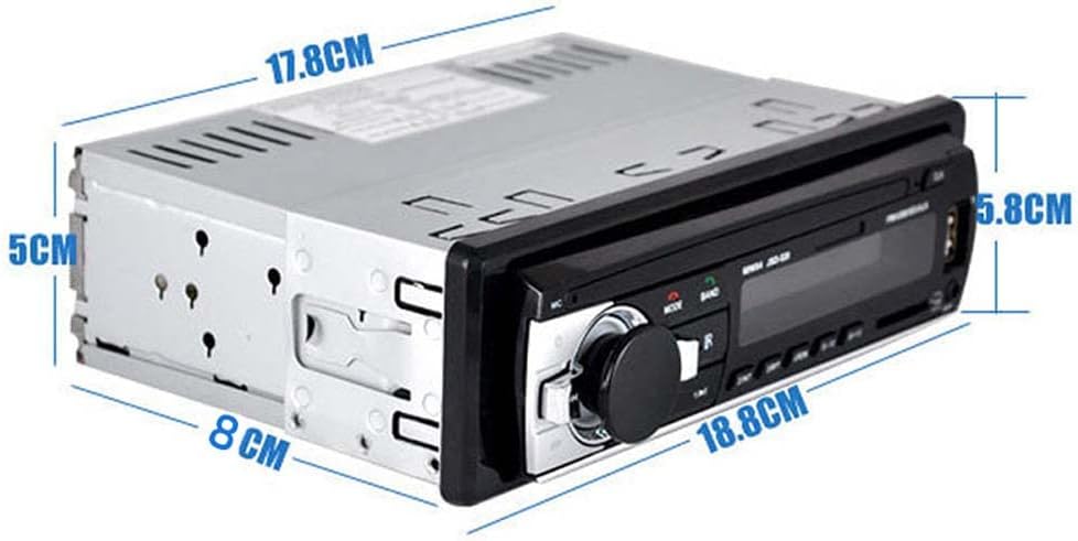 wepeculior MP3 Multimedia Car Stereo Single Din Bluetooth Audio Hands-Free Built-in Microphone Player No CD/DVD Player